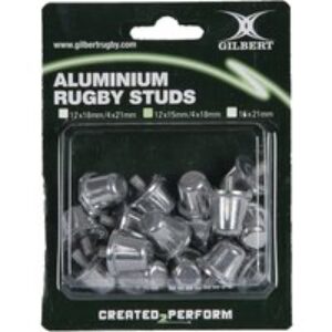 Gilbert Rugby Gilbert Aluminium Safety Studs - Size: 18mm / 21mm Studs - Silver