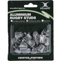 Gilbert Rugby Gilbert Aluminium Safety Studs - Size: 18mm / 21mm Studs - Silver