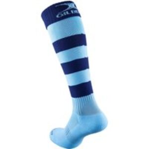 Gilbert Rugby Gilbert Kryten II Hoop Socks (multi-buy) – Size: 7-13 x Pack of 12 – Navy / Sky