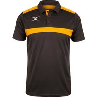 Gilbert Rugby Gilbert Photon Polo Shirt - Junior - Size: Age 9 - 10 - Black / Gold