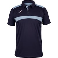 Gilbert Rugby Gilbert Photon Polo Shirt - Junior - Size: Age 11 - 12 - Dark Navy / Sky