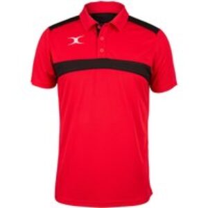 Gilbert Rugby Gilbert Photon Polo Shirt - Mens - Size: XS - Red / Black