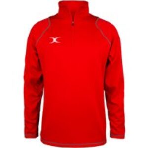 Gilbert Rugby Gilbert Junior Quest 2 1/4 Zip Fleece - Size: Age 5 - 6 - Red