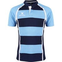 Gilbert Rugby Gilbert XACT Hoops Match Shirt - Senior - Size: 3XL - Light Sky / Dark Navy