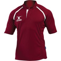 Gilbert Rugby Gilbert XACT Plain Match Shirt – Junior – Size: Age 12 – 13 – Maroon