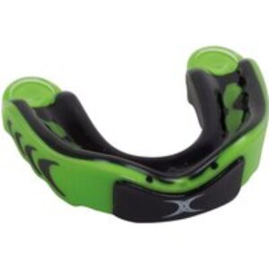 Gilbert Rugby Gilbert Virtuo 3DY Mouthguard (multi-buy) – Size: Pack of 10 – Black / Green