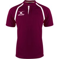 Gilbert Rugby Gilbert XACT Plain Match Shirt - Senior - Size: XS - Maroon