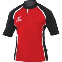 Gilbert Rugby Gilbert XACT Two Tone Match Shirt – Junior – Size: Age 11 – 12 – Red / Black