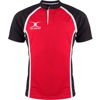 Gilbert Rugby Gilbert XACT Two Tone Match Shirt - Senior - Size: 3XL - Red / Black