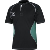 Gilbert Rugby Gilbert XACT V2 Match Shirt - Junior - Size: Age 11 - 12 - Black / Green