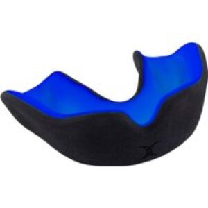 Gilbert Rugby Gilbert XBrace Dual Density Mouthguard – Size: Senior – Black/Blue