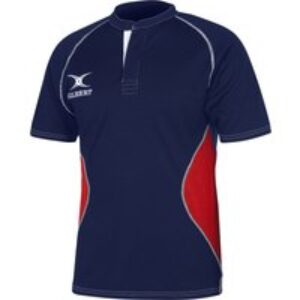 Gilbert Rugby Gilbert XACT V2 Match Shirt – Junior – Size: Age 7 – 8 – Navy / Red