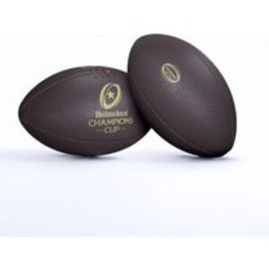 Gilbert Rugby Gilbert Heineken Champions Cup Vintage Leather Ball – Size: Sz 5 – Dark Tan