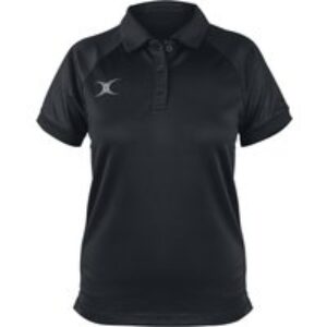 Gilbert Rugby Gilbert Evo S/S Polo Shirt – Women’s – Size: 18 – Black