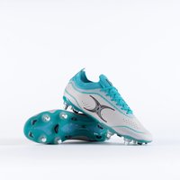 Gilbert Rugby Gilbert Cage Pace Pro 6S Boots - Senior - Size: UK 8.5 | EU 42.5 - Grey/Aqua