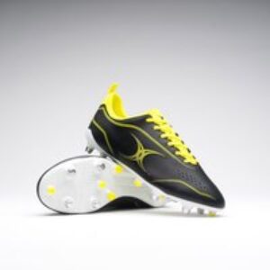 Gilbert Rugby Gilbert Cage Torq 6S Boots – Senior – Size: UK 13 | EU 48 – Black/Fluo Yellow