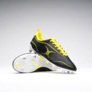 Gilbert Rugby Gilbert Cage Torq 6S Boots – Junior – Size: UK 6 | EU 39 – Black/Fluo Yellow