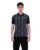 Black Castello Jacquard Knitted Polo with Zip – M