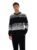 Black Connor Striped Knit Crew Neck – S