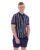 Fila Navy Giorgio Crochet Patchwork Knitted Polo – S
