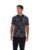 Black Jackson Jacquard Knit Zip Polo Shirt – M