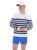 Striped Rakulan Crochet Knitted Sweatshirt – XL