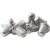 Gilbert Rugby Gilbert Aluminium Studs – Size: 15mm (x100) – Silver