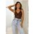 Chic Ring Detail Halter Bodysuit Brown