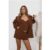 Classic Power Tailored Top Brown