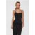 Modern Preppy Tailored Halter Top Black