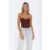 Dusk Radiance Strapless Ribbed Top Chocolate