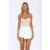 Dusk Radiance Strapless Ribbed Top Beige