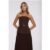 Crisp Lines Strapless Top Brown