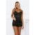 Dreamy Lace Detail Satin Cami Top Black