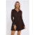 City Lights Glow Ribbed Long Sleeve Top Brown