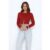 Knit Statement Cable Cropped Cardigan Red