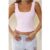 BASE Luxe Rib Thick Strap Tank Top Pink