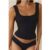 BASE Luxe Rib Thick Strap Tank Top Black