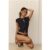 BASE Luxe Rib Button Front Short Sleeve Top Black