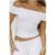 BASE Luxe Rib Off Shoulder Top Grey Marle