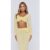 Sun Rose Knit Long Sleeve Crop Top Yellow