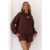 BASE Fleece Round Neck Sweatshirt Brown