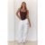BASE Fleece Cuffed Sweatpants White