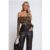 Wild Intentions Off Shoulder Long Sleeve Top Leopard