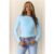 BASE Contour Simple Long Sleeve Top Blue