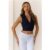 BASE Contour Sleeveless Polo Top Black
