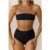 BASE Contour Cropped Strapless Bandeau Black