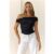 BASE Contour Baseline Off Shoulder Top Black