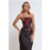 Rosy Mood Strapless Corset Top Black