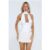 Dazzle Desire Satin Halter Top White